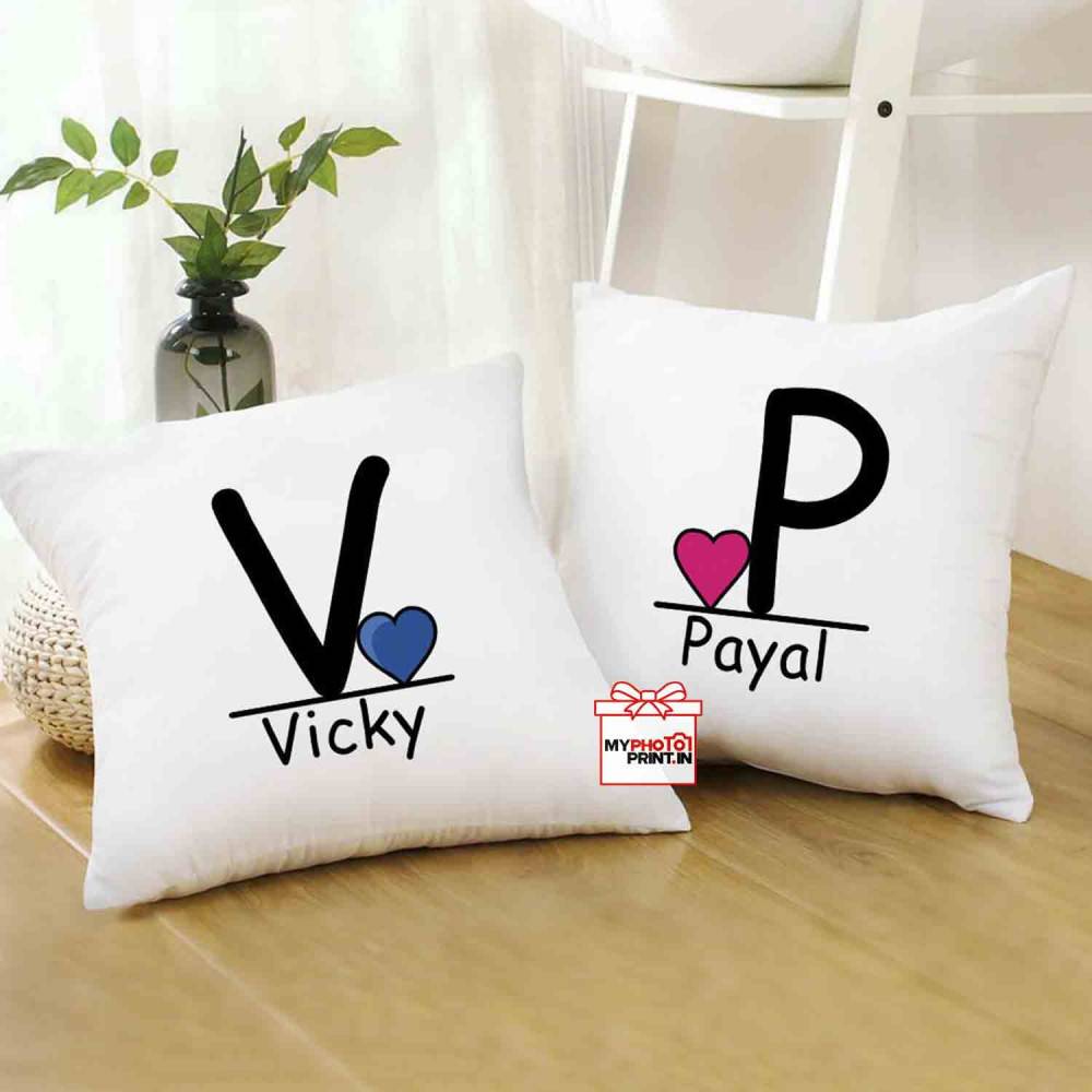 Personalized A TO Z Alphabetic Couple Cushion