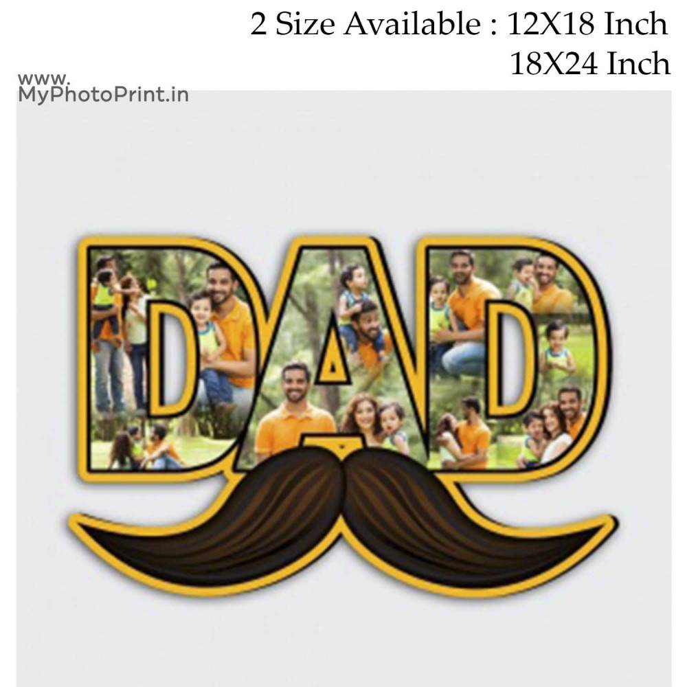 Dad Photo Frame With HD Quality Photo(Upload Up to 10 images)