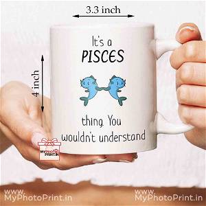Pisces Mug Sign With Quotes