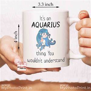 Aquarius Mug Sign With Quotes