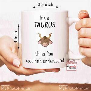Taurus Mug Sign With Quotes
