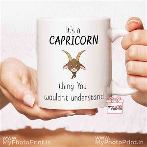 Capricorn Mug Sign With Quotes