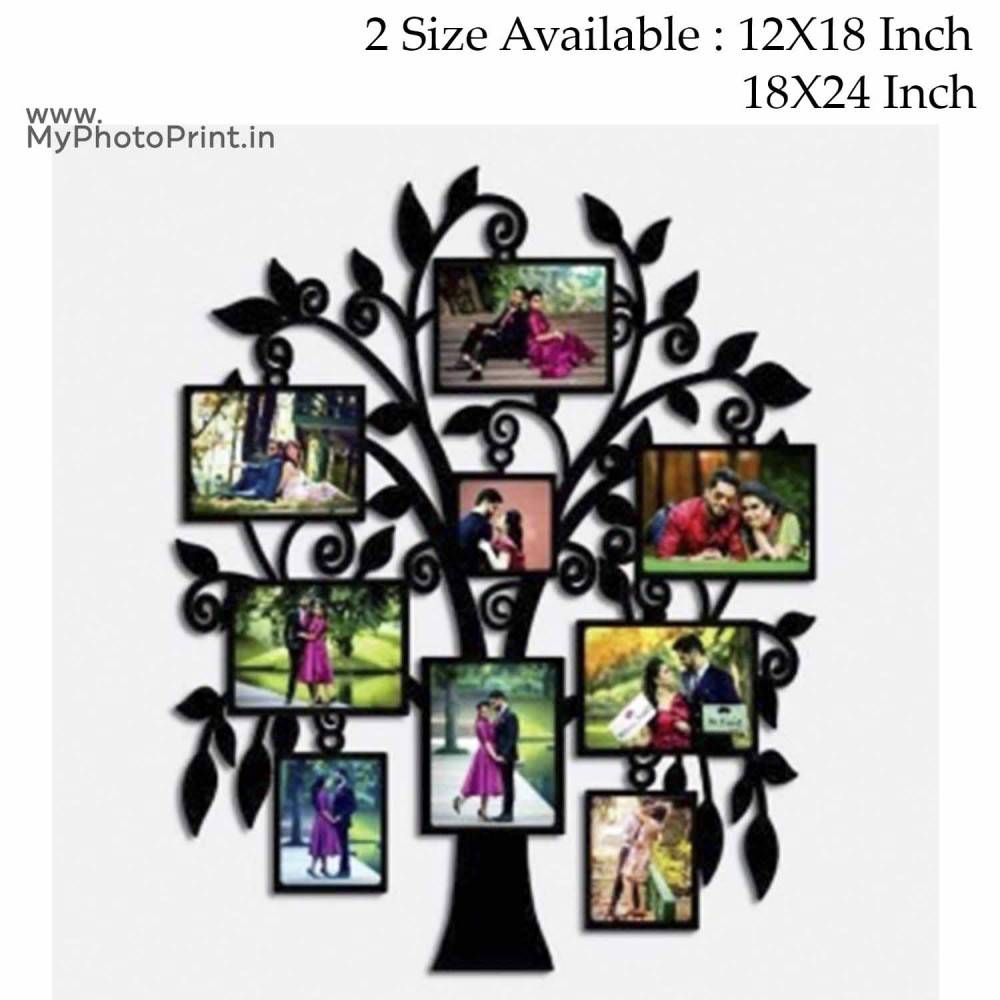 Customized Tree Wooden Photo Frame/Collage 9 Photos