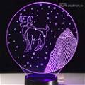 Aries Zodiac Sign Acrylic 3D illusion LED Lamp with Color Changing Led and Remote#1503