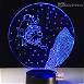 Leo Zodiac Sign Acrylic 3D illusion LED Lamp with Color Changing Led and Remote#1508