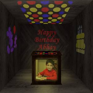 Customized Birthday Photo Shadow Box with Multicolour Electric Night Lamp Choose Occasion > We Call You After Order Also