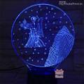 Virgo Zodiac Sign Acrylic 3D illusion LED Lamp with Color Changing Led and Remote#1512