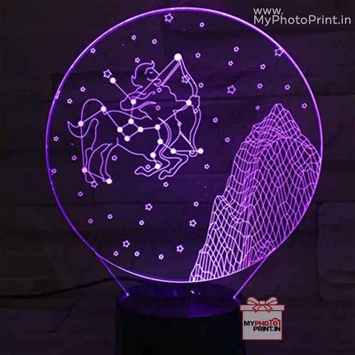 Sagittarius Zodiac Sign Acrylic 3D illusion LED Lamp with Color Changing Led and Remote#1513