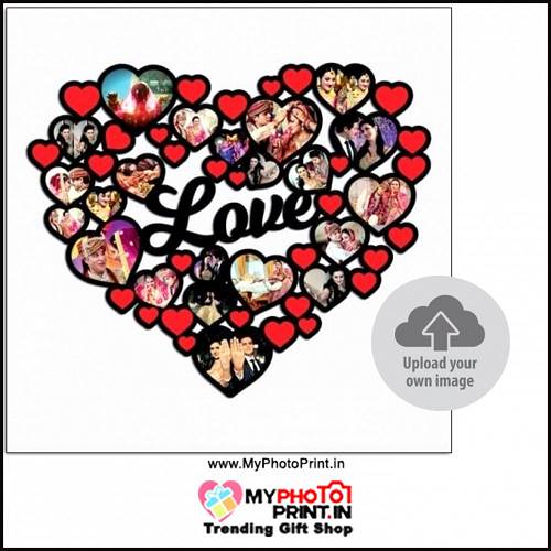 Customized Love Wooden Photo Frame Collage 20 Photos #156