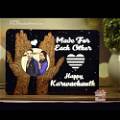 Made For Each Other Karwa Chauth Wooden Table Top 