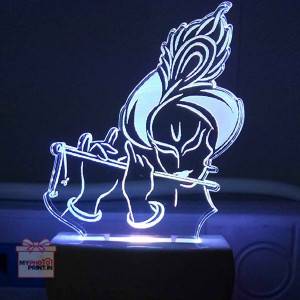 Kanha ji Plug Acrylic Night Lamp With Multicolor Lights