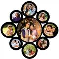 Personalised Wall Clock Frame With 9 images