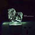 Personalized Unicorn Plug Acrylic Night Lamp With Multicolor Lights #1596