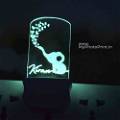 Personalized Heart Plug Acrylic Night Lamp With Multicolor Lights #1602