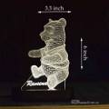 Customized Teddy Bear Acrylic 3D illusion LED Lamp with Color Changing Led and Remote #1609