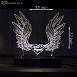 Personalized Angel Wings Acrylic 3D illusion LED Lamp with Color Changing Led and Remote #1634