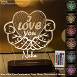 Personalized Love Hands Acrylic 3D illusion LED Lamp with Color Changing Led and Remote #1635