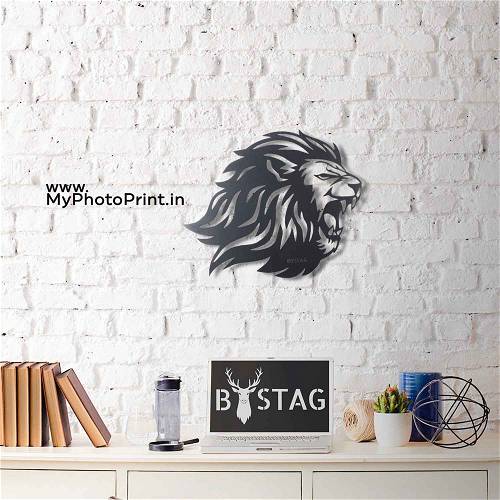 Roaring Lion Wooden Wall Decoration