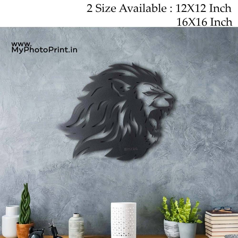 Roaring Lion Wooden Wall Decoration