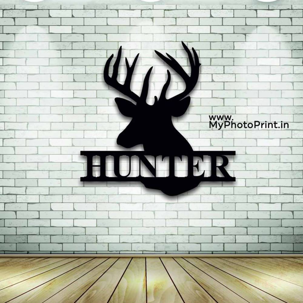 Customized Deer Sign Wooden Wall Decoration